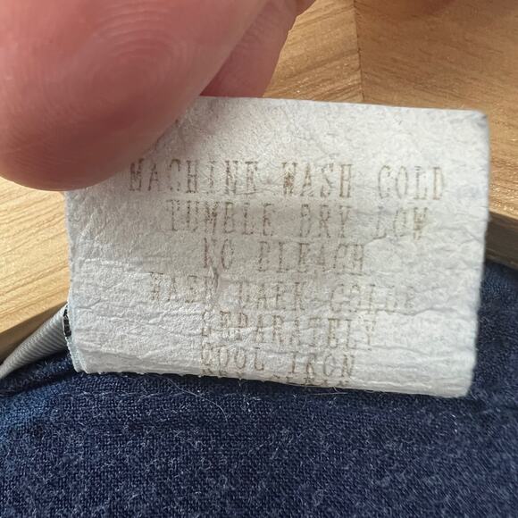 VINTAGE Kennington LARGE Blue Hibisicus Hawaiian Aloha Dad Shirt Button Up 90's - Picture 11 of 11